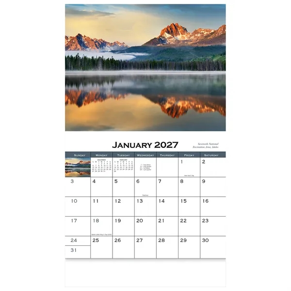 13 month scenic landscapes from around the United States calendar.... from ASI 61966 HPG / Beacon Promotions HPG Gold