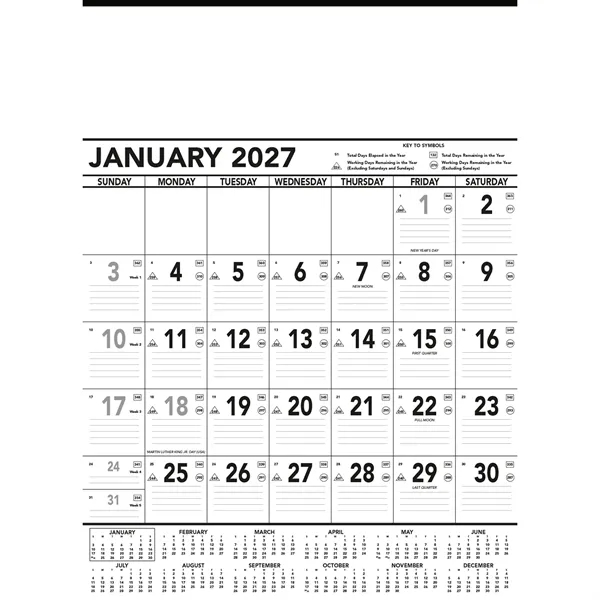 13 page commercia planner with 1 page per month in black... from ASI 61966 HPG / Beacon Promotions HPG Gold