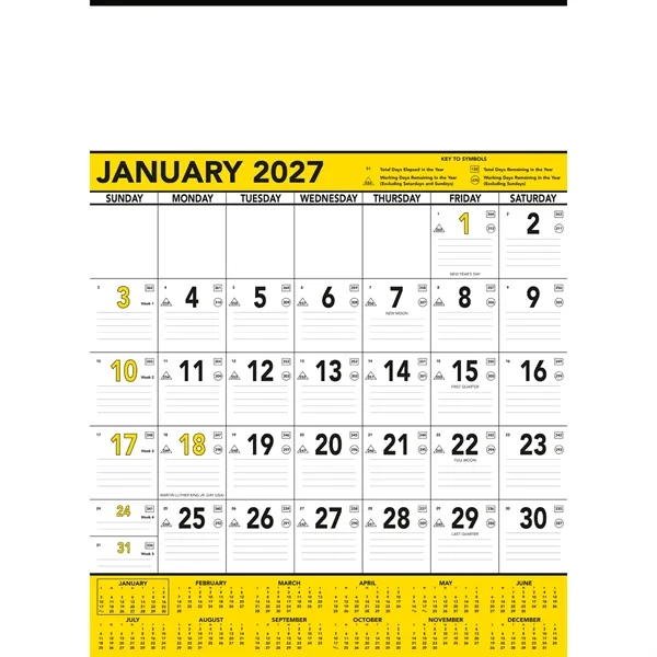 13 page commercia planner with 1 page per month in yellow... from ASI 61966 HPG / Beacon Promotions HPG Gold