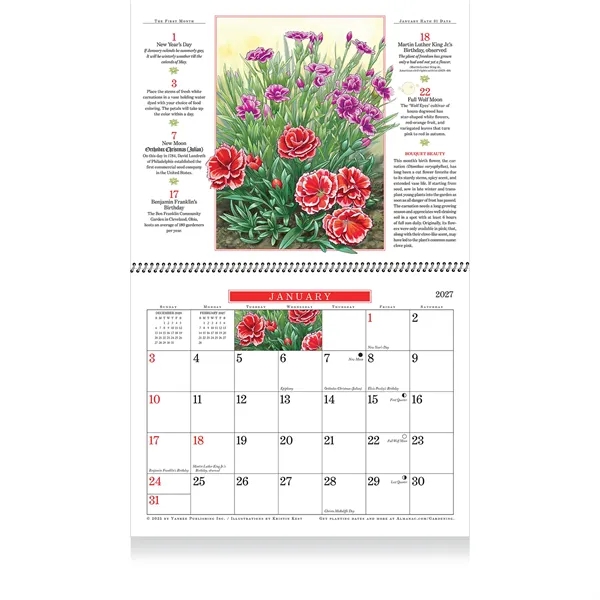 13 month spiral bound wall calendar that helps to plan the... from ASI 61966 HPG / Beacon Promotions HPG Gold