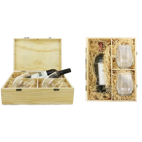 Standard Set: Single Bottle and 2 glass holder - Pine Wood... from ASI 55450 Franmara Inc