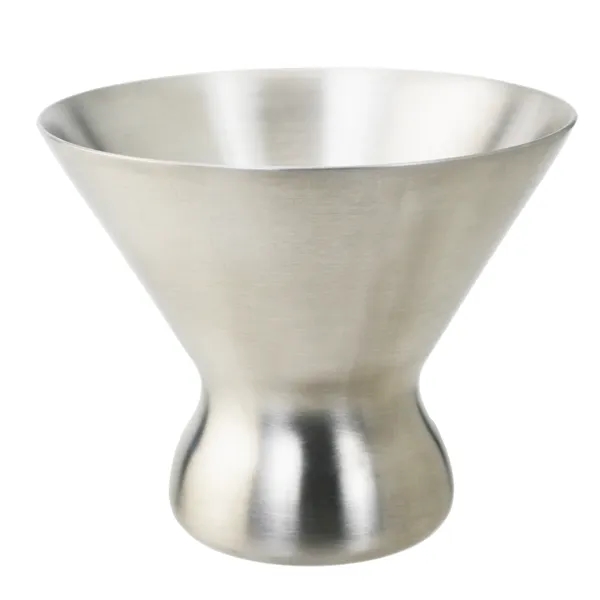 Martini Stemless Double Wall Glass, 8oz. Rimfull, Brushed Stainless Steel.... from ASI 55450 Franmara Inc