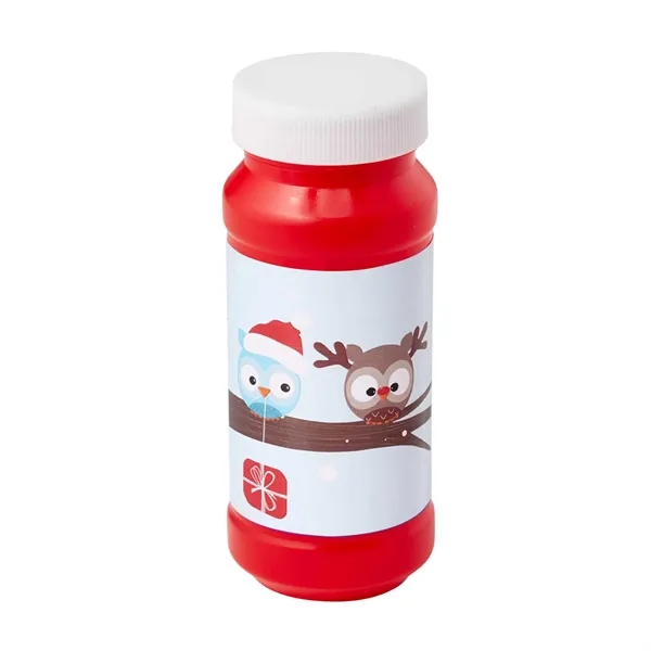 Four ounce bottle of bubbles with winter/holiday themed label.... from ASI 63549 Jornik Manufacturing Corp / Jornik