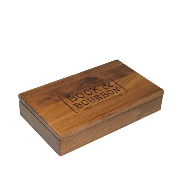 Square corner solid wood storage box with brass hinges.... from ASI 88156 Solid Dimensions Inc