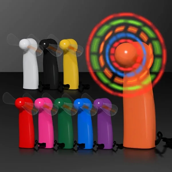Blank or imprinted. Light Up Promotional Mini Fans Flash 36 Light... from ASI 34194 ALightPromos / Alight Promotional Products
