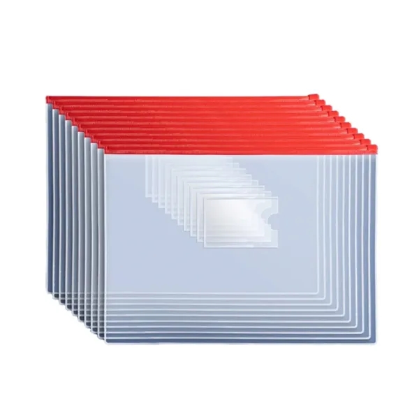 A4 PVC transparent document bag with card pocket plus 1c1p color... from ASI 37218 Athena Promo (tm)
