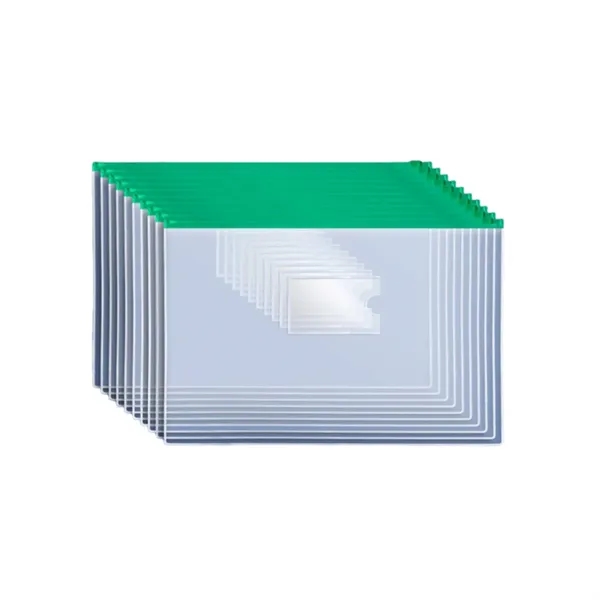 A5 PVC document bag with card holder plus 1c1p color silkscreen... from ASI 37218 Athena Promo (tm)