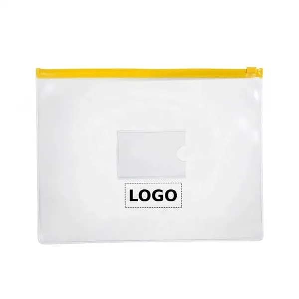 A5 PVC document bag with card holder plus 1c1p color silkscreen... from ASI 37218 Athena Promo (tm)