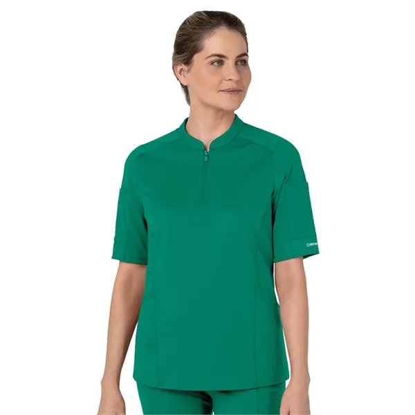 Wink - Renew - Women's Four-Pocket Half Sleeve Zip Scrub Top... from ASI 86018 Scrub Authority