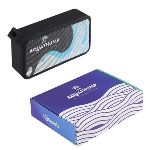 The Aquathump wireless speaker is IPX7 waterproof and can be submerged... from ASI 61966 HPG / OrigAudio