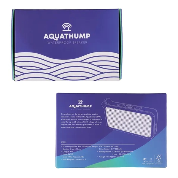 The Aquathump wireless speaker is IPX7 waterproof and can be submerged... from ASI 61966 HPG / OrigAudio