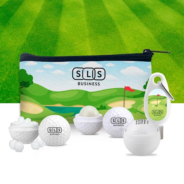Golf Kit includes sunscreen, aloe vera gel, & golf ball-shaped mint... from ASI 61966 HPG / Mixie