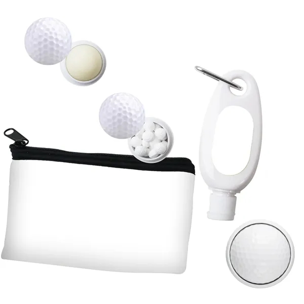Golf Kit includes sunscreen, aloe vera gel, & golf ball-shaped mint... from ASI 61966 HPG / Mixie