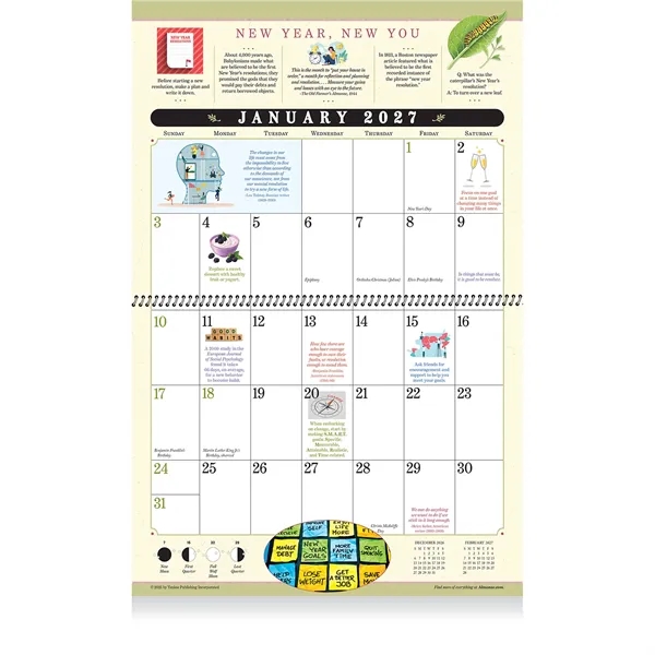 13 month spiral bound wall calendar that brings helpful tips and... from ASI 61966 HPG / Beacon Promotions HPG Gold
