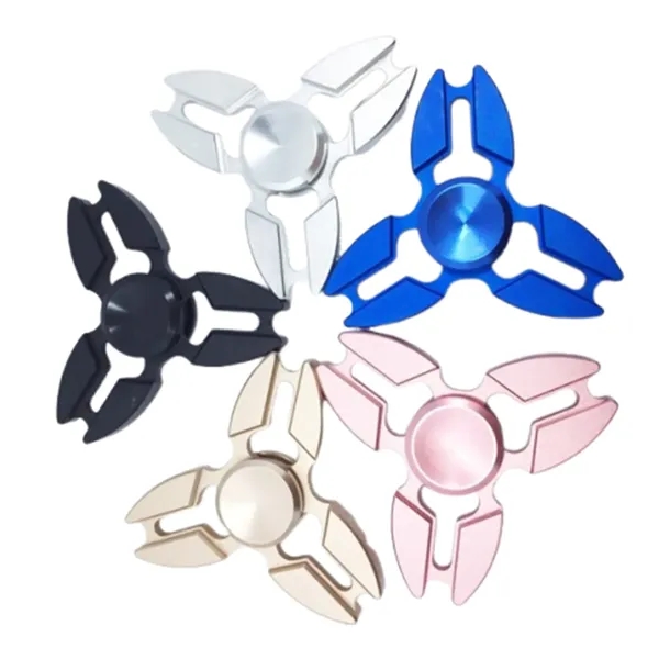 Triangular fidget spinner toy made of aluminum alloy with imprint... from ASI 37218 Athena Promo (tm)