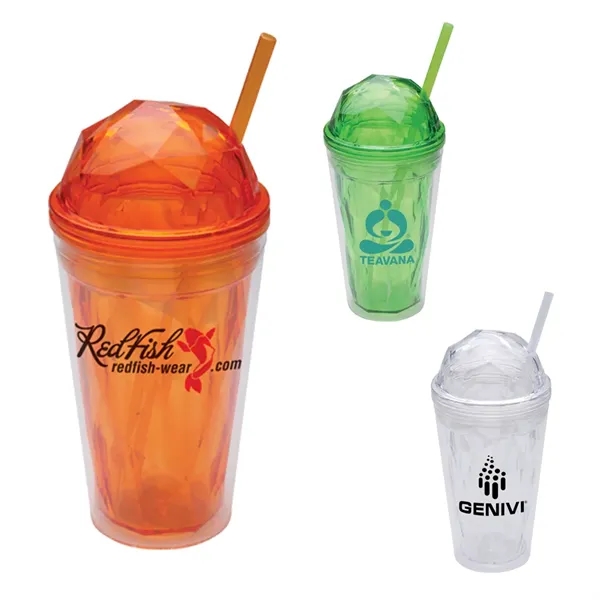 Dome 16 oz. Double Wall Acrylic Tumbler with Dome.... from ASI 46755 Cosmo Promos