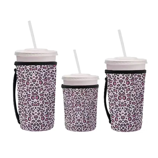 Neoprene beverage holder sleeve with handle plus full color sublimation on... from ASI 37218 Athena Promo (tm)