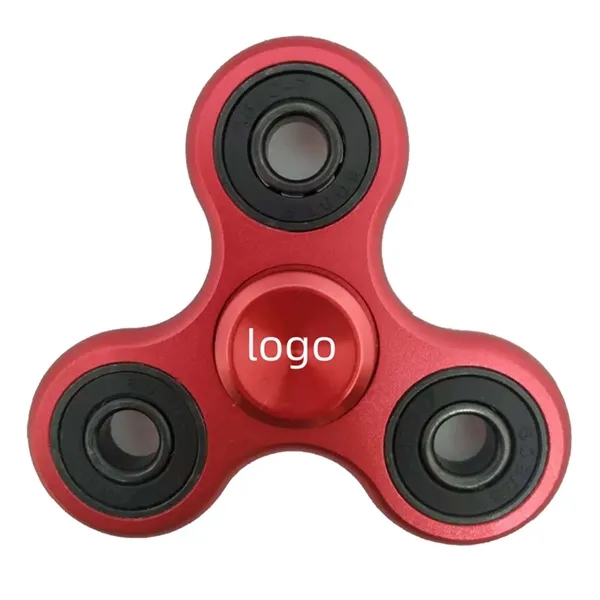 Metal fingertip gyro fidget spinner made of aluminum alloy with laser... from ASI 37218 Athena Promo (tm)
