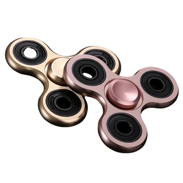 Metal fingertip gyro fidget spinner made of aluminum alloy with laser... from ASI 37218 Athena Promo (tm)