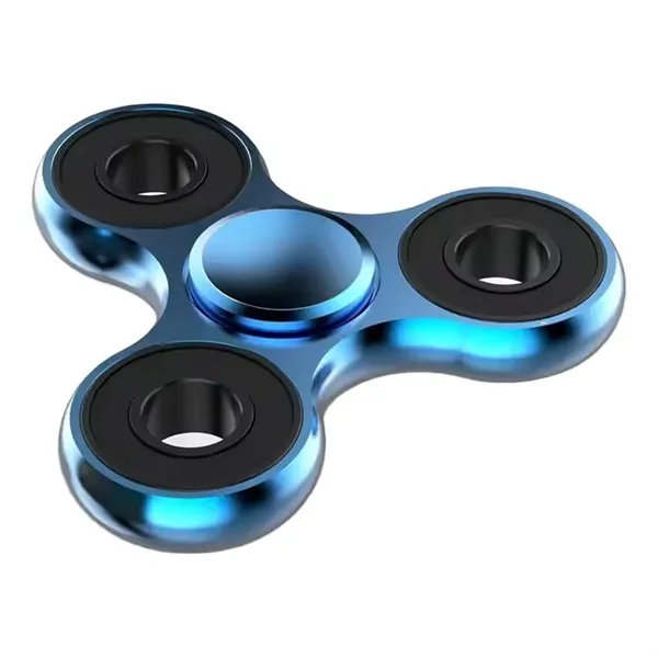 Metal fingertip gyro fidget spinner made of aluminum alloy with laser... from ASI 37218 Athena Promo (tm)