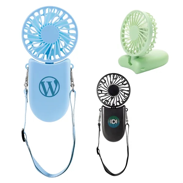 Adjustable Lanyard Fan. High power, low-noise fan. 3 fan speed settings.... from ASI 46755 Cosmo Promos
