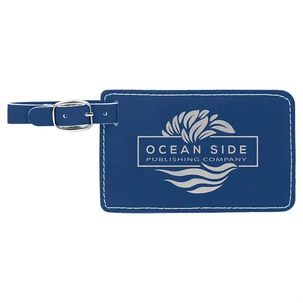 Leather luggage tag with durable water-resistant finish.... from ASI 88156 Solid Dimensions Inc