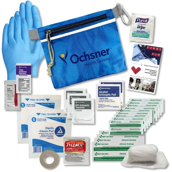 Simple first aid kit packaged in a sleek case, available in... from ASI 46170 Compass Industries Inc