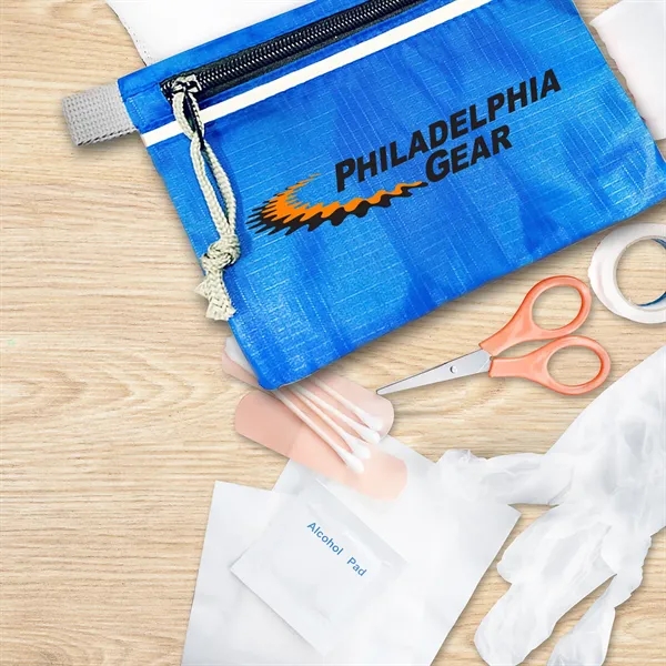 Simple first aid kit packaged in a sleek case, available in... from ASI 46170 Compass Industries Inc