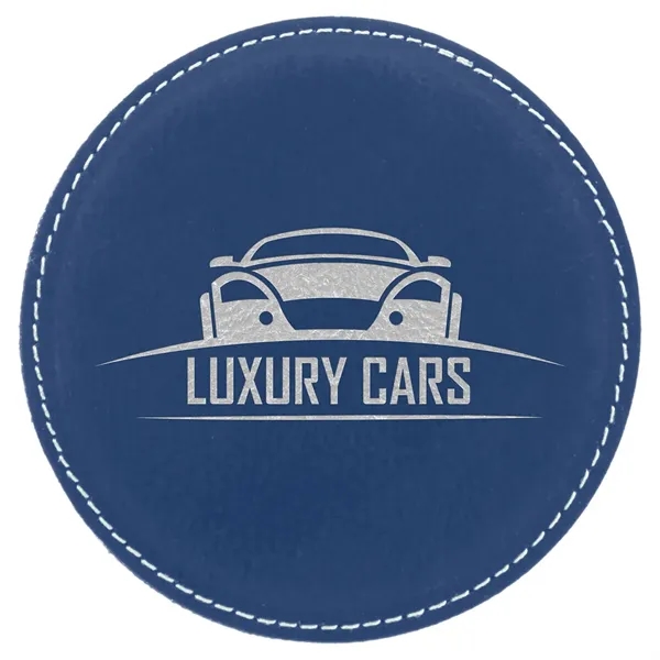 Leather coaster with durable water-resistant finish.... from ASI 88156 Solid Dimensions Inc