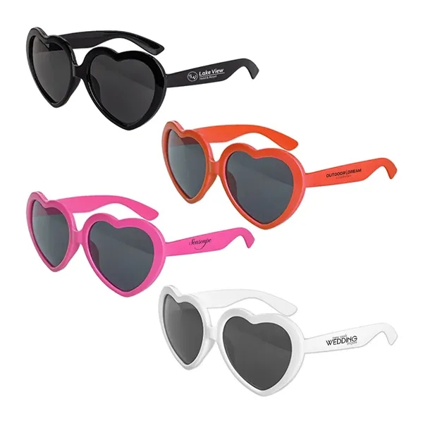 Heart Shaped sunglasses with UV400 lens... from ASI 63549 Jornik Manufacturing Corp