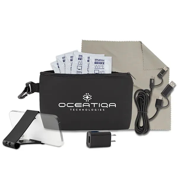 10 pcs Charging Kit in Black Mesh Zipper Pouch... from ASI 62660 Innovation Line