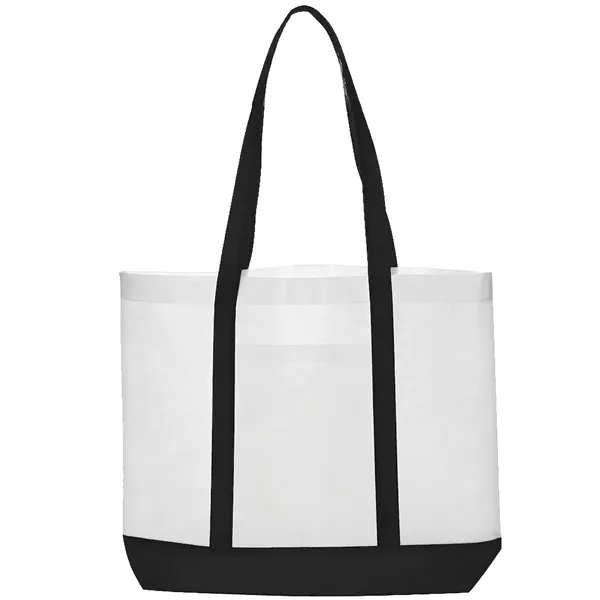 Water-resistant non-woven tote bag with trim color plus 1 color silkscreen... from ASI 37218 Athena Promo (tm)