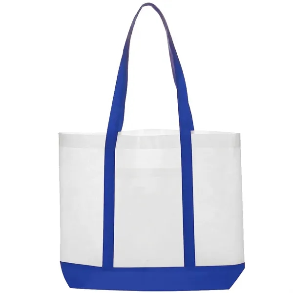 Water-resistant non-woven tote bag with trim color plus 1 color silkscreen... from ASI 37218 Athena Promo (tm)