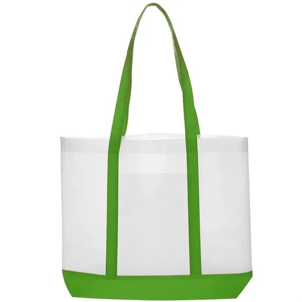 Water-resistant non-woven tote bag with trim color plus 1 color silkscreen... from ASI 37218 Athena Promo (tm)