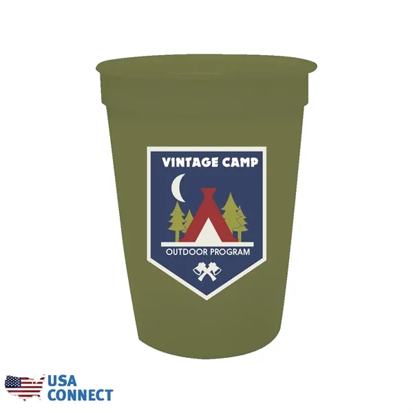 12 oz. Smooth Stadium Cup, Full Color Digital - USA Connect... from ASI 30270 Aakron Line