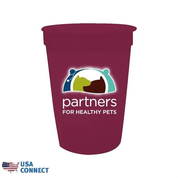 12 oz. Smooth Stadium Cup, Full Color Digital - USA Connect... from ASI 30270 Aakron Line