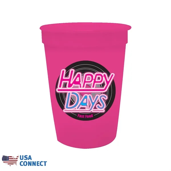 12 oz. Smooth Stadium Cup, Full Color Digital - USA Connect... from ASI 30270 Aakron Line
