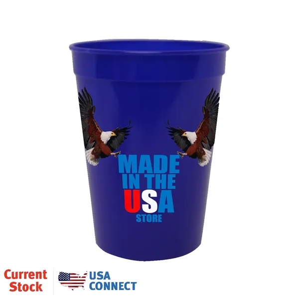 12 oz. Smooth Stadium Cup, Full Color Digital - USA Connect... from ASI 30270 Aakron Line
