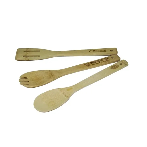Bamboo 3 piece utensil set for healthy cooking & serving.... from ASI 88156 Solid Dimensions Inc