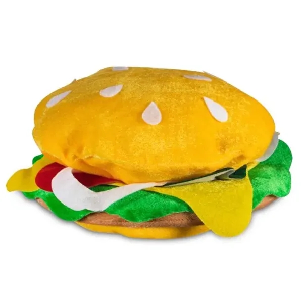 Cheeseburger shaped hat; one size fits most.... from ASI 42016 Brighter Promotions Inc