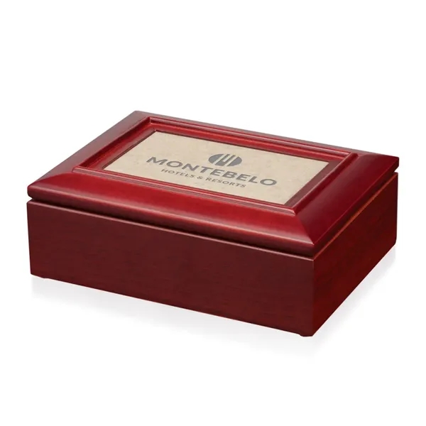 Alda Trinket Box - Mahogany/Sandstone 7 3/4"... from ASI 84592 St Regis Group