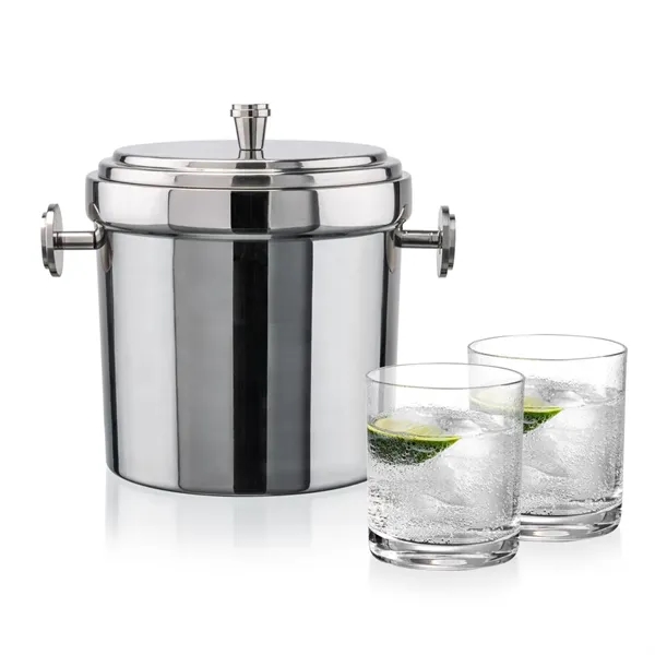 The Milano Ice Bucket & On-the-Rocks Glasses Set delivers a clean,... from ASI 84592 St Regis Group