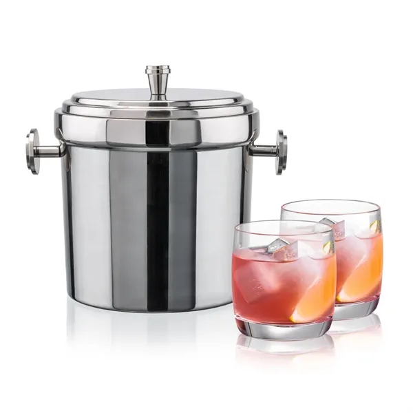 The Milano Ice Bucket & On-the-Rocks Glasses Set delivers a clean,... from ASI 84592 St Regis Group