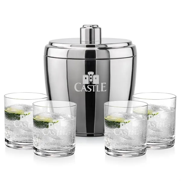 The Pescara Ice Bucket & On-the-Rocks Set combines modern style with... from ASI 84592 St Regis Group