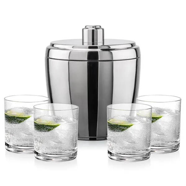 The Pescara Ice Bucket & On-the-Rocks Set combines modern style with... from ASI 84592 St Regis Group