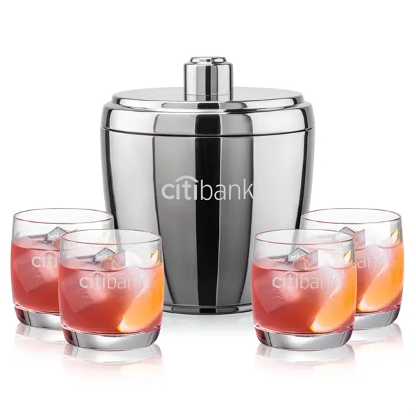 The Pescara Ice Bucket & On-the-Rocks Set combines modern style with... from ASI 84592 St Regis Group