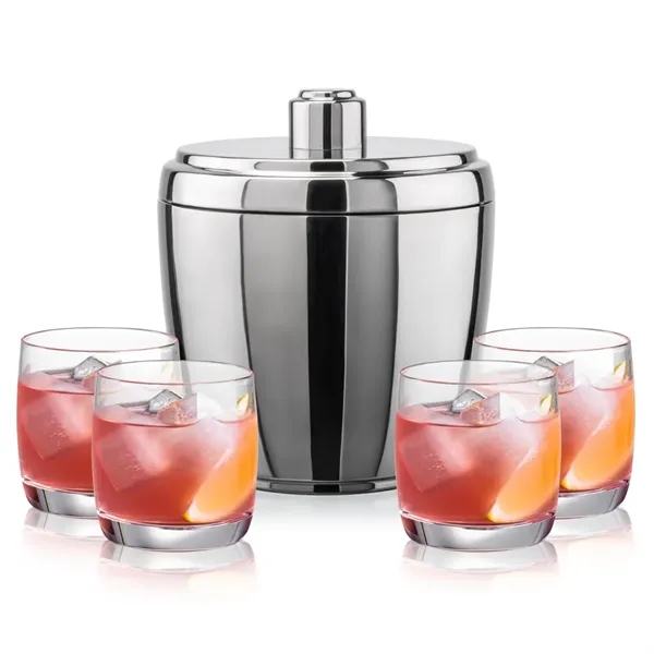 The Pescara Ice Bucket & On-the-Rocks Set combines modern style with... from ASI 84592 St Regis Group