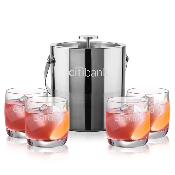 The Catania Ice Bucket with On-the-Rocks Set brings refined style and... from ASI 84592 St Regis Group