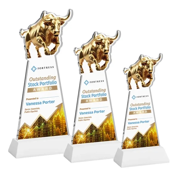 Raging Bull VividPrint™ Award on Hartford Base - White... from ASI 84592 St Regis Group / St Regis