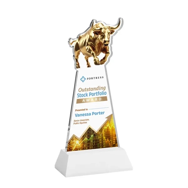 Raging Bull VividPrint™ Award on Hartford Base - White... from ASI 84592 St Regis Group / St Regis